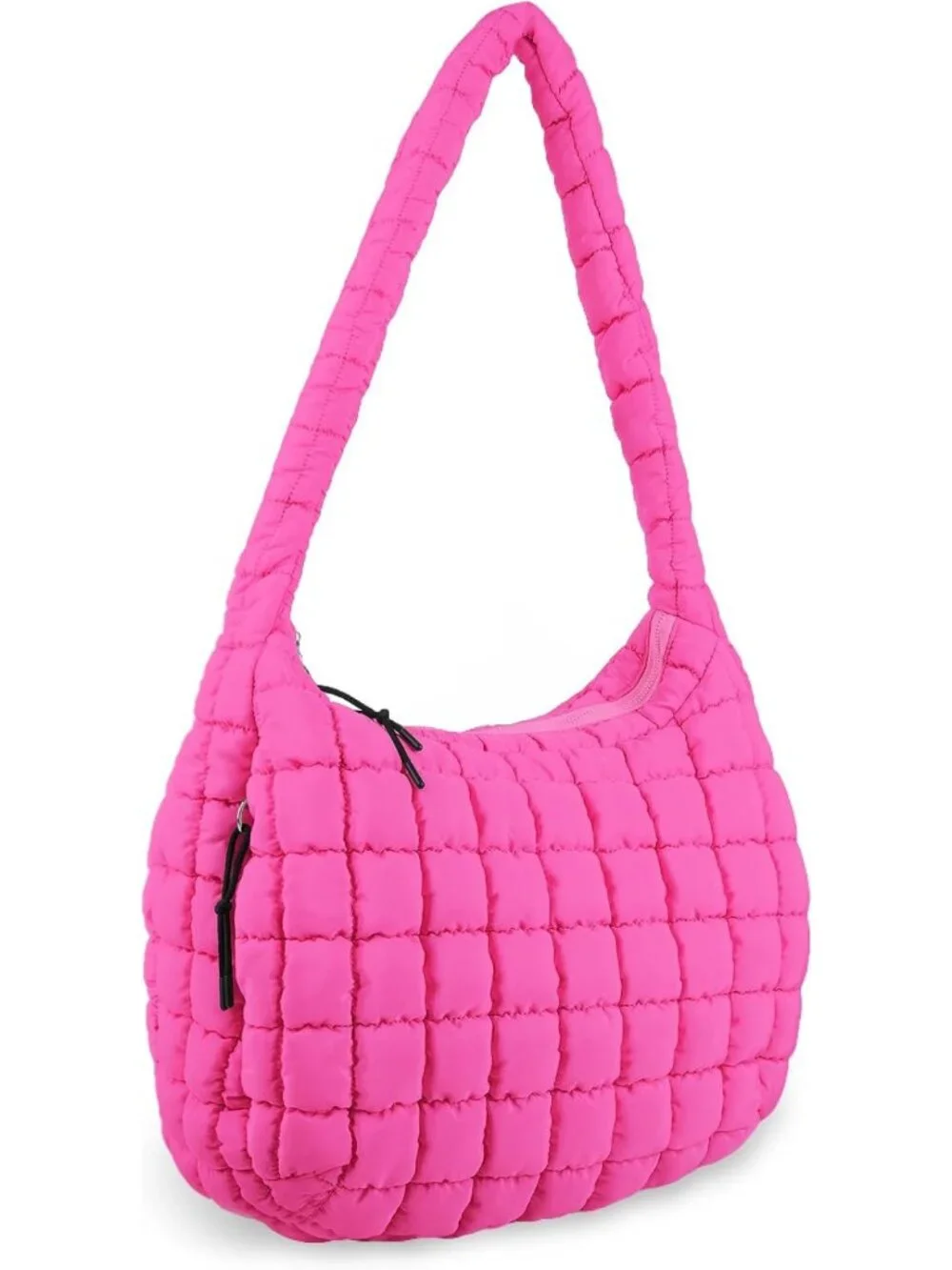 Lightweight Quilted Puffer Tote Bag | Puffy Crossbody Shoulder Hobo Purse
